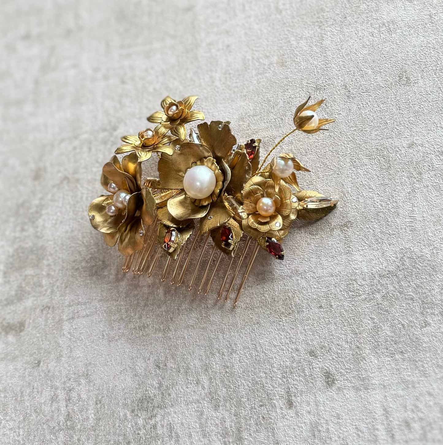 Vintage Golden Flower Hair comb for Cheongsam